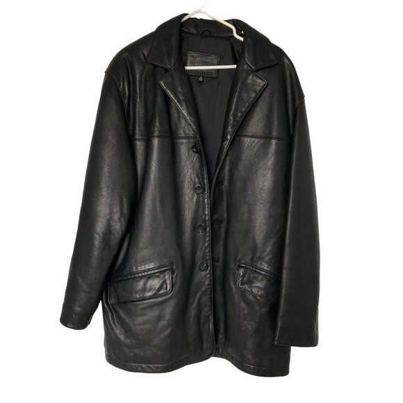 Brandini Mens Leather Coat Jacket - Picture 1 of 10